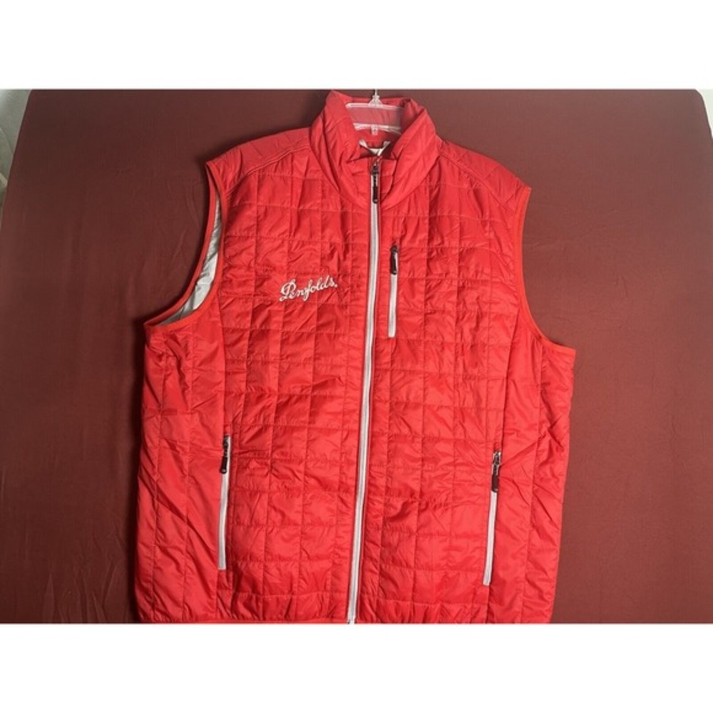 CUTTER AND‎ BUCK WOMENS RED RAINIER PRIMALOFT PUFFER VEST (size XL)